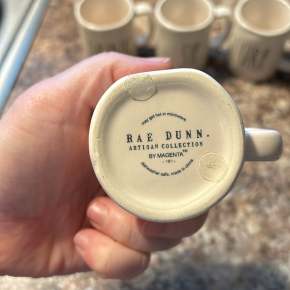 FOUR Rae Dunn mini cups - Picture 3 of 3